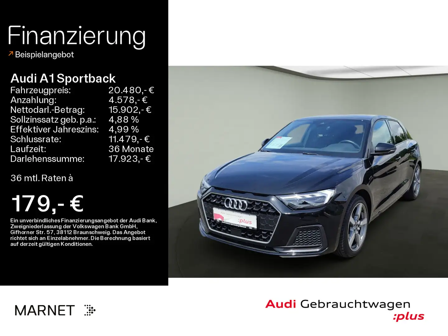 Audi A1 Advanced 30 TFSI*LED*Alu*PDC*Virtua Schwarz - 1