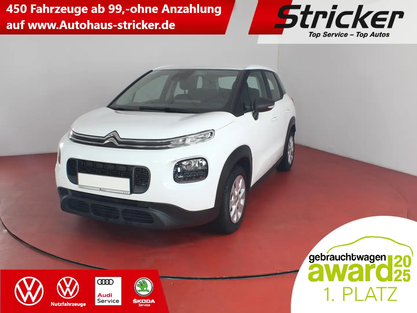 Citroen C3 Aircross Live  1.2 PureTech TÜV bis 10/27 Berganfahrhilfe Weiß - 1