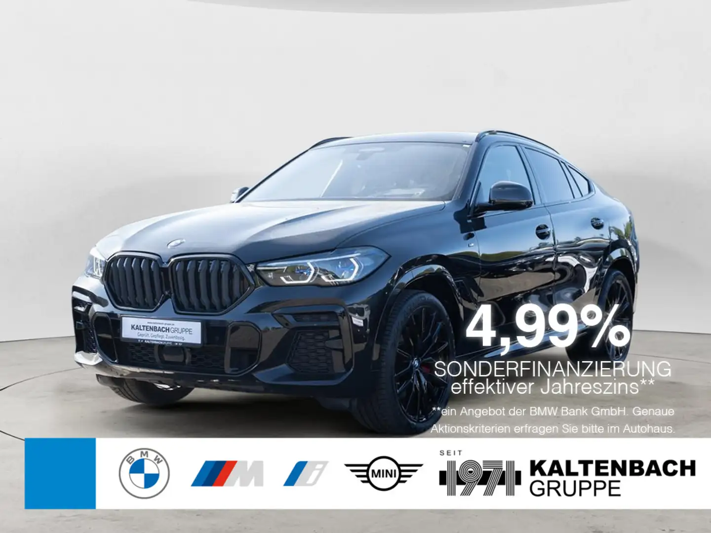 BMW X6 xDrive 30d M-Sportpaket PANO AHK HUD 360° Zwart - 1