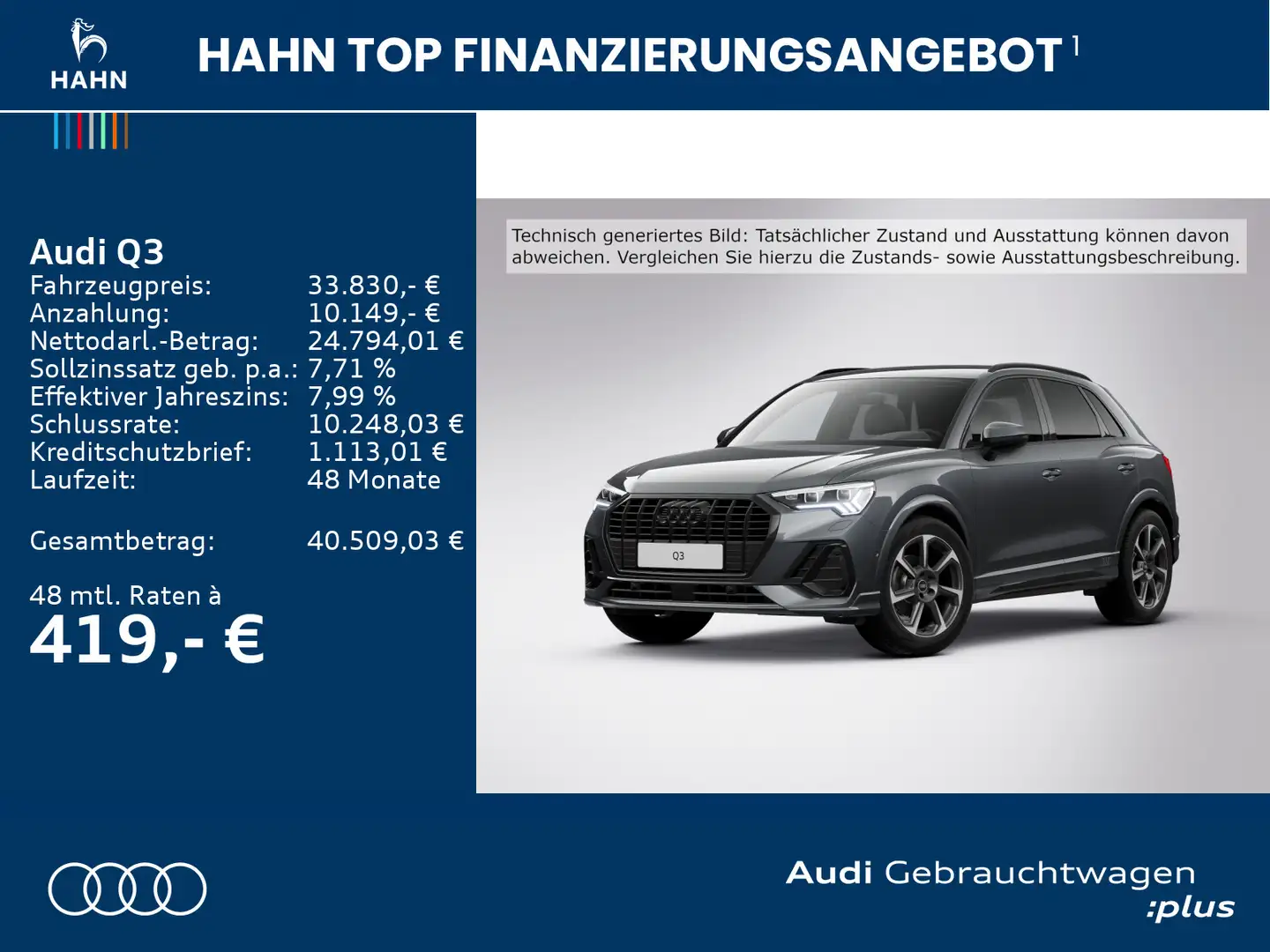 Audi Q3 35TFSI S-Trc S-Line Virtual CAM LED Optik-Pac Grau - 2