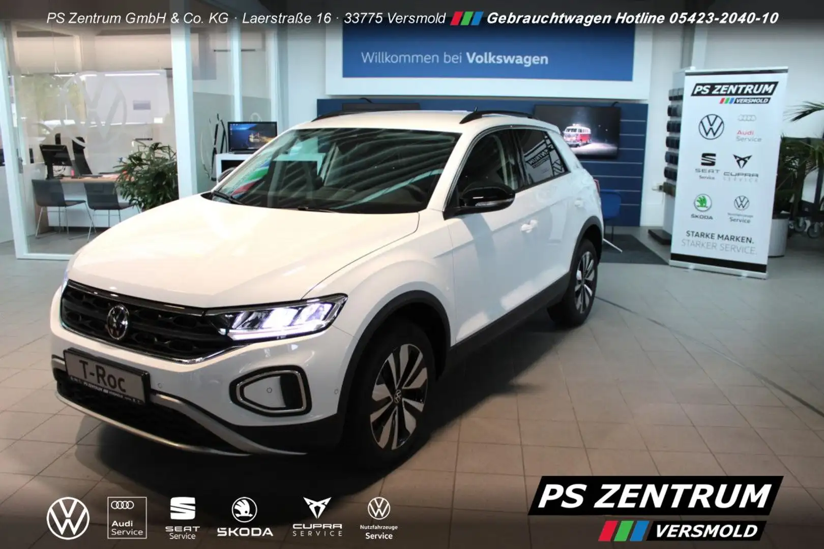 Volkswagen T-Roc Goal 1.5 TSI DSG AHK ACC LED PDC Bluetooth Weiß - 2