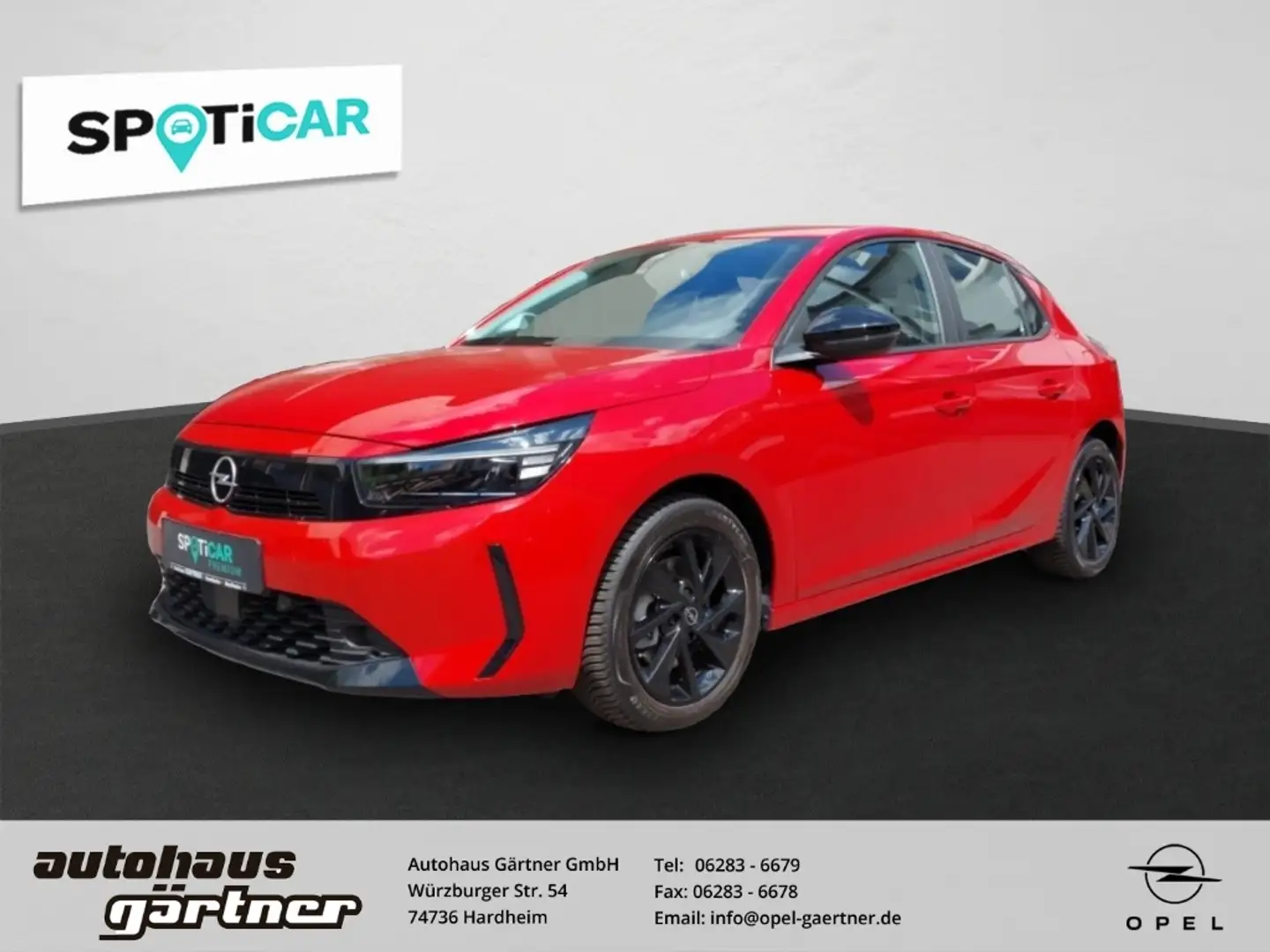 Opel Corsa F Basis 1.2 Turbo EU6e ALU+PDC+KLIMA+LED+KAMERA Rot - 1