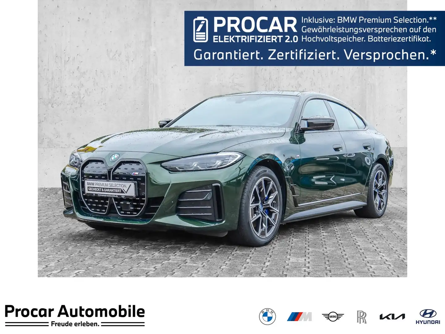 BMW i4 M50 DA PA AHK Glasdach LC Prof. HK Grün - 1