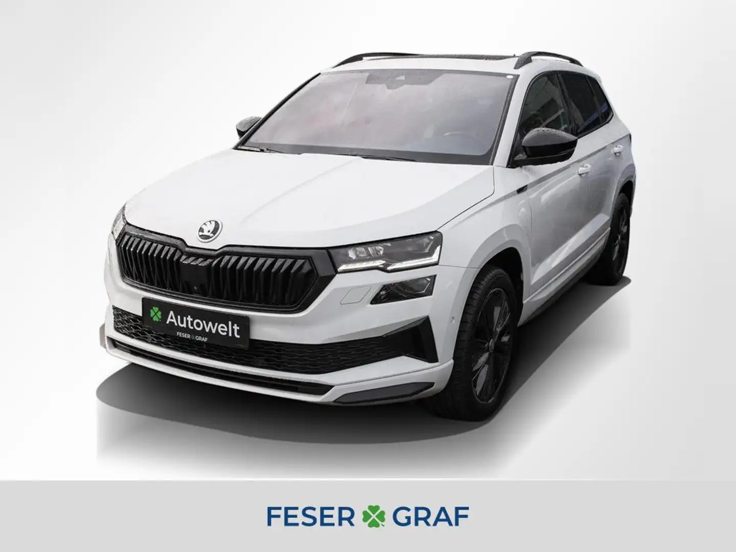 Skoda Karoq 2.0 TDI 4x4 Sportline AHK Leder Navi Pano Weiß - 1