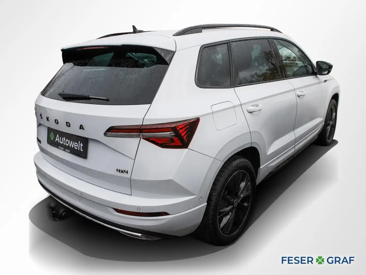 Skoda Karoq 2.0 TDI 4x4 Sportline AHK Leder Navi Pano Weiß - 2