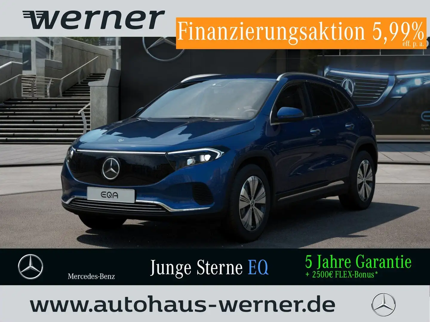 Mercedes-Benz EQA 300 4M PROG-ADV+ SOUND AHK KEYLG WDGS KAMERA Blu/Azzurro - 1