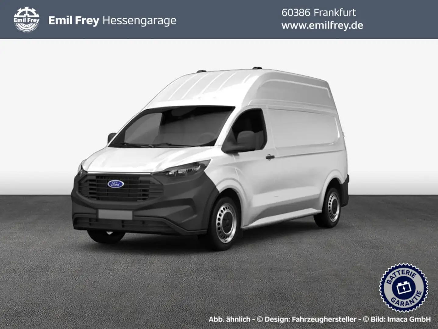 Ford e-Transit Custom 320 L2H1 LKW HA Trend 100 kW, 4-t Wit - 1