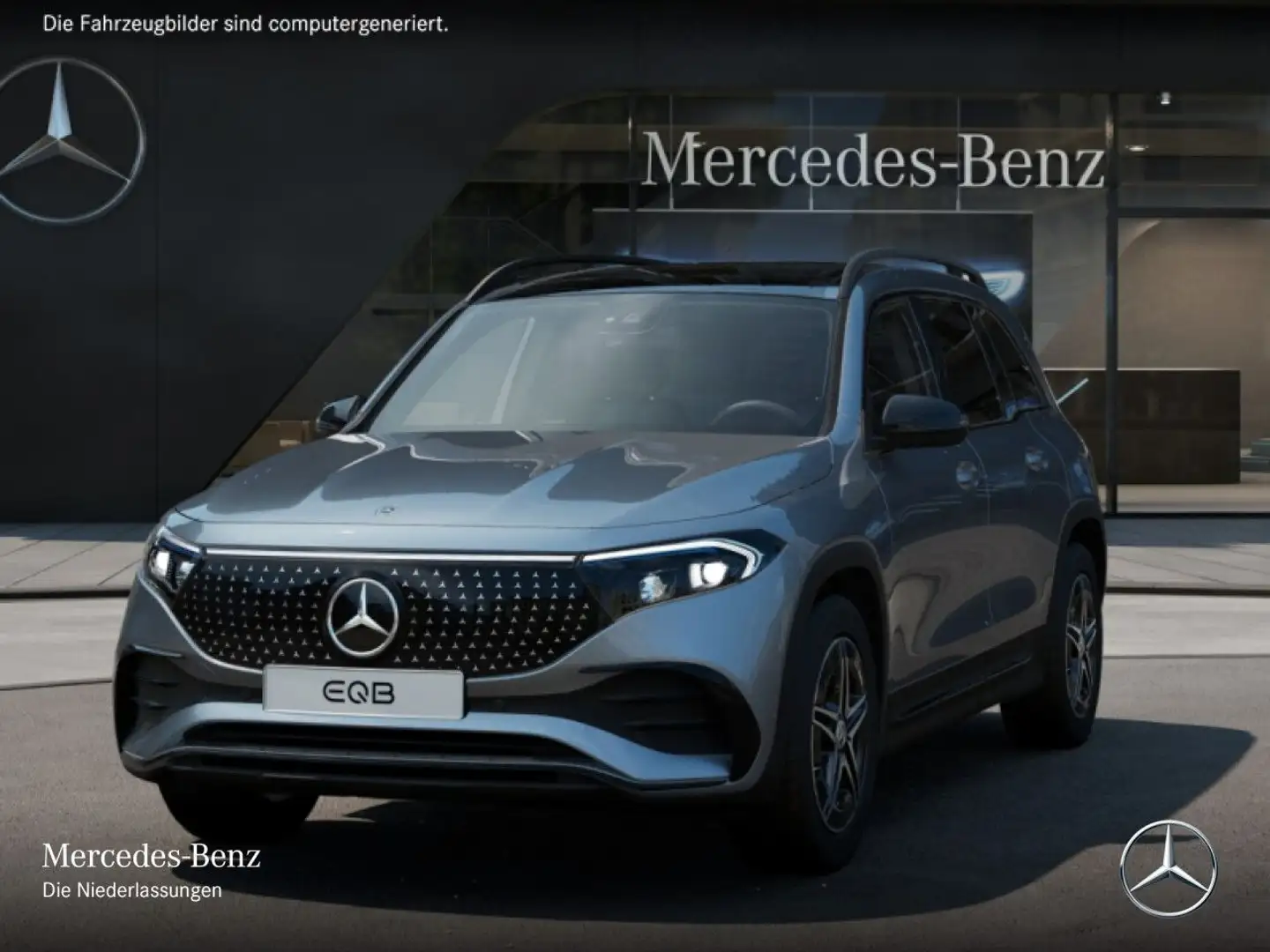 Mercedes-Benz EQB 300 4M AMG+NIGHT+ADVANCED+AHK+PANO+KAMERA+SPUR Silber - 2