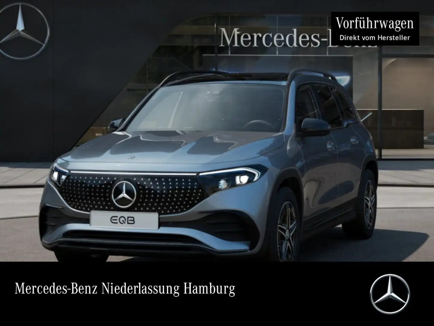 Mercedes-Benz EQB 300 4M AMG+NIGHT+ADVANCED+AHK+PANO+KAMERA+SPUR Silber - 1