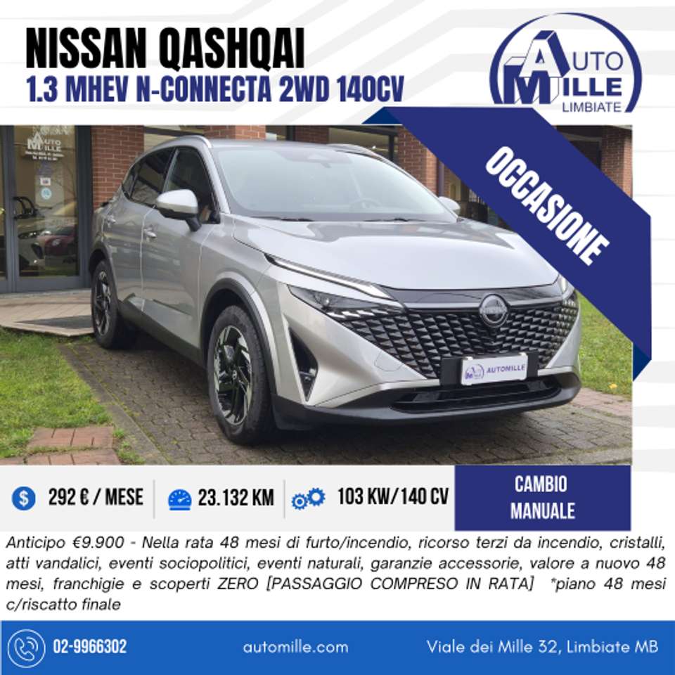 Nissan Qashqai 1.3 mhev N-Connecta 2wd 140cv