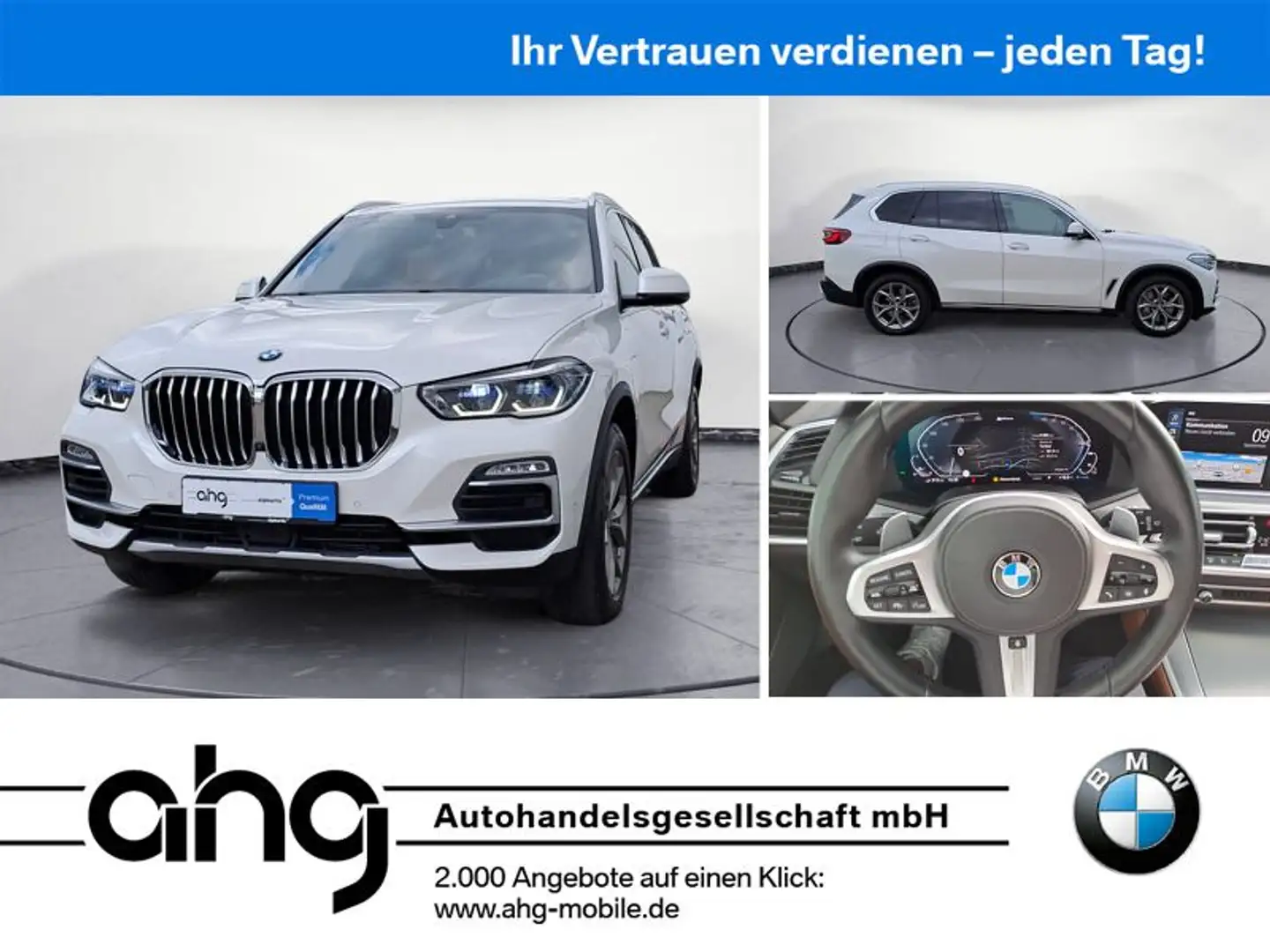 BMW X5 xDrive45e Sport Laser HeadUp 360° AHK Keyless Blanco - 1