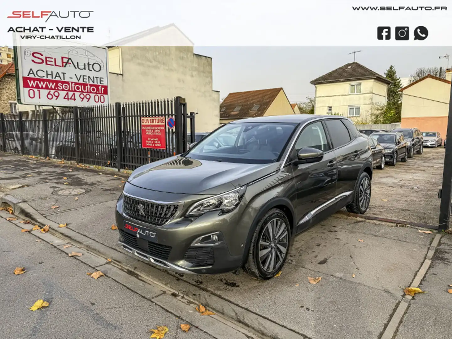 Peugeot 3008 1.6 BLUEHDI 120CH ALLURE S\u0026S Gris - 1