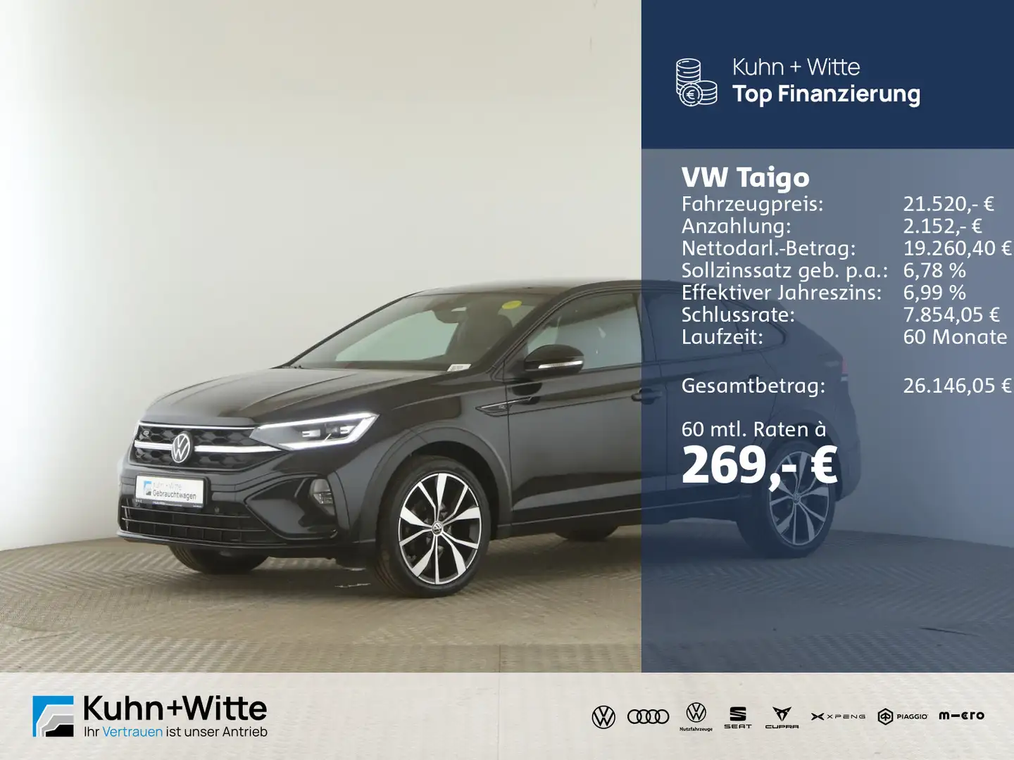 Volkswagen Taigo 1.0 TSI R-Line *Pano*Matrix*PDC*Navi*IQ.Dr Schwarz - 1