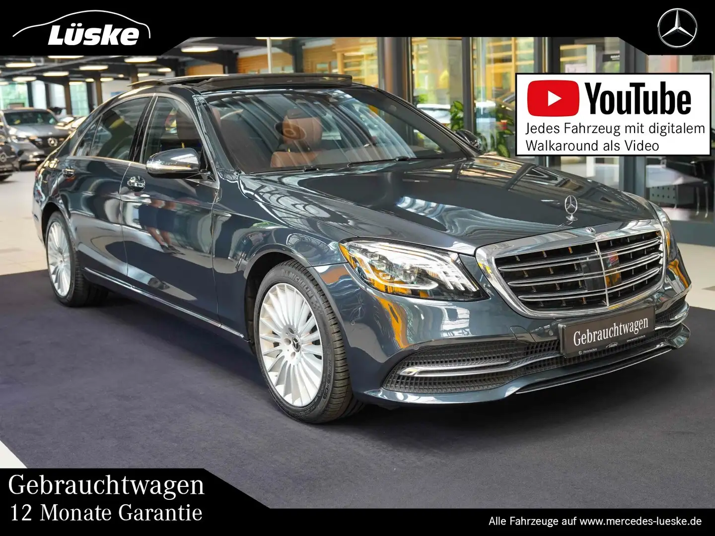 Mercedes-Benz S 560 S 560 4M lang nussbraun Sitzklima Pano Head-up Blue - 1