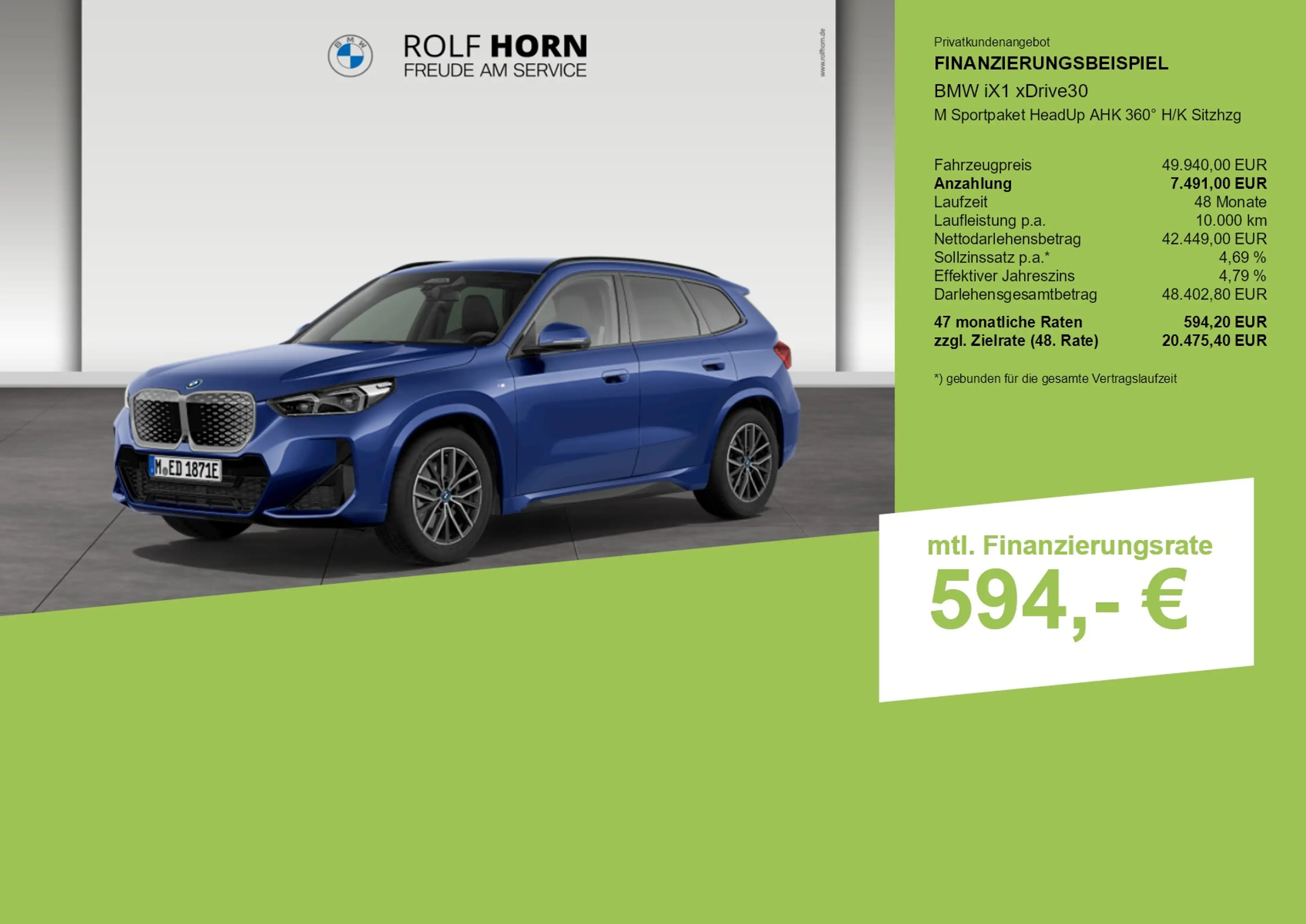 BMW iX1 xDrive30 M Sportpaket HeadUp AHK 360° H/K Sitzhzg — photo 3