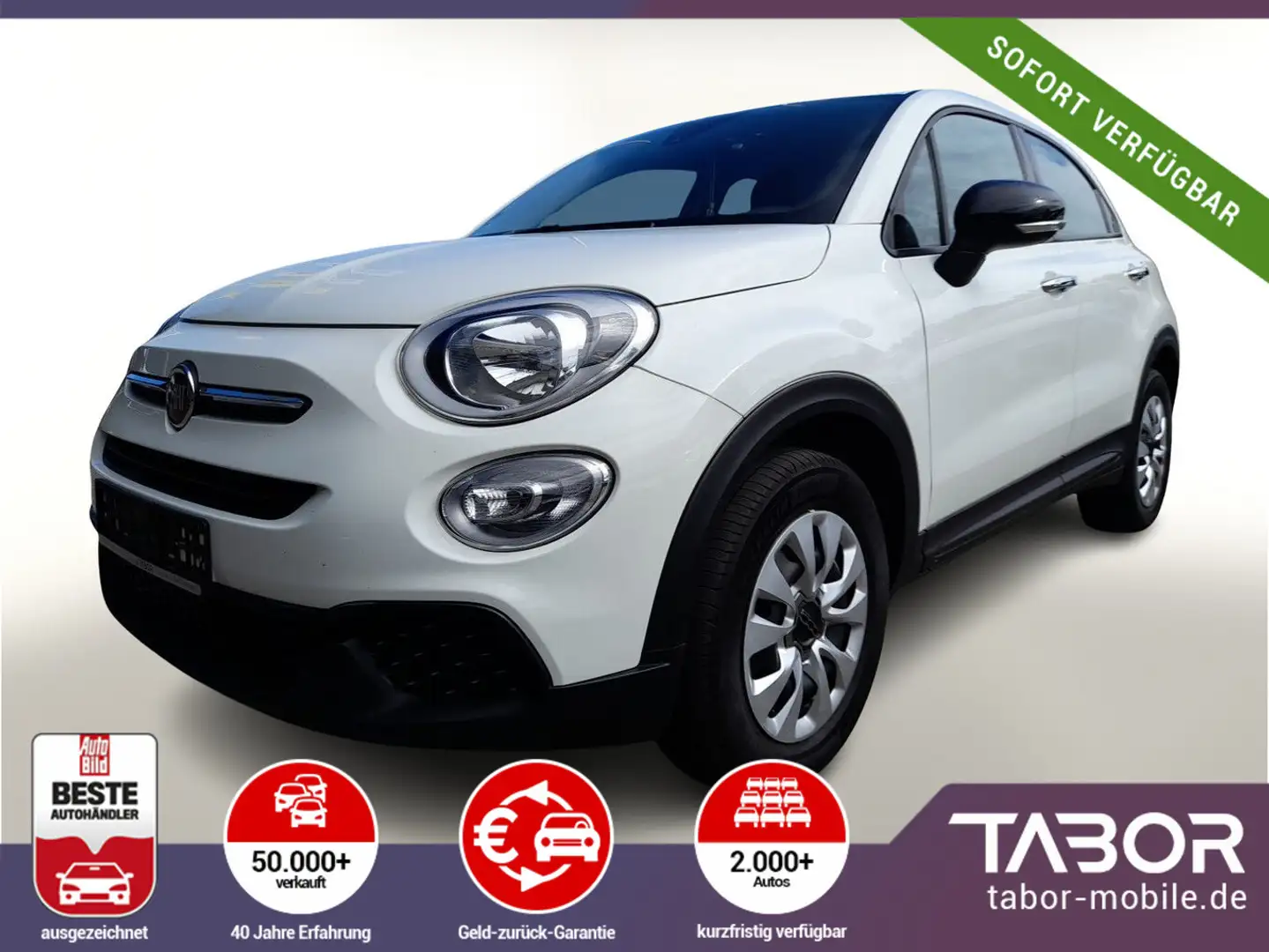 Fiat 500X 1.0 GSE 120 Cult UCon Temp Klima DAB MFL BT Weiß - 1