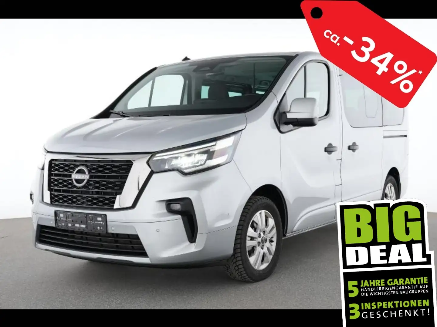 Nissan Primastar Kombi L1H1 2.8t Tekna 8Sitze/LED/Navi Gri - 1