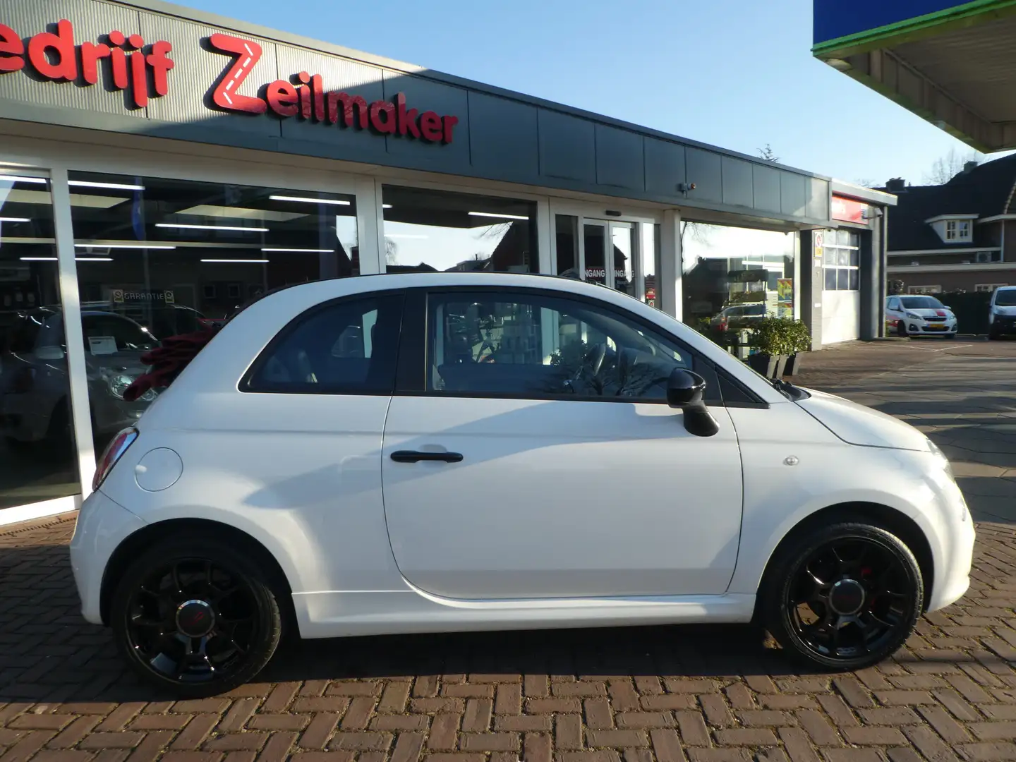 Fiat 500 1.2 Lounge Cabrio, Airco, LM Velgen Wit - 2