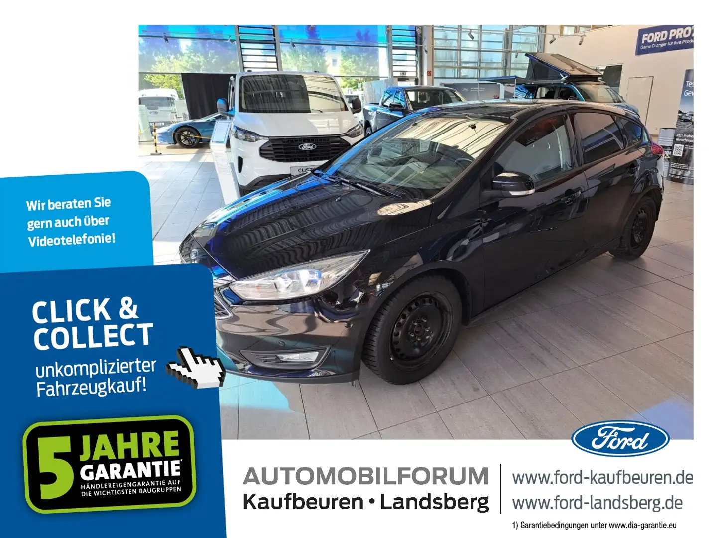 Ford Focus 1.0 EcoBoost Navi SHZ KlimaA (Zahnr. NEU) Schwarz - 1