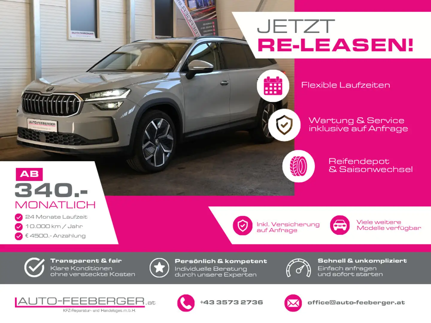 Skoda Kodiaq 2.0 TDI Selection 4x4; 360° Kamera, Head-UP, PA... Grau - 1