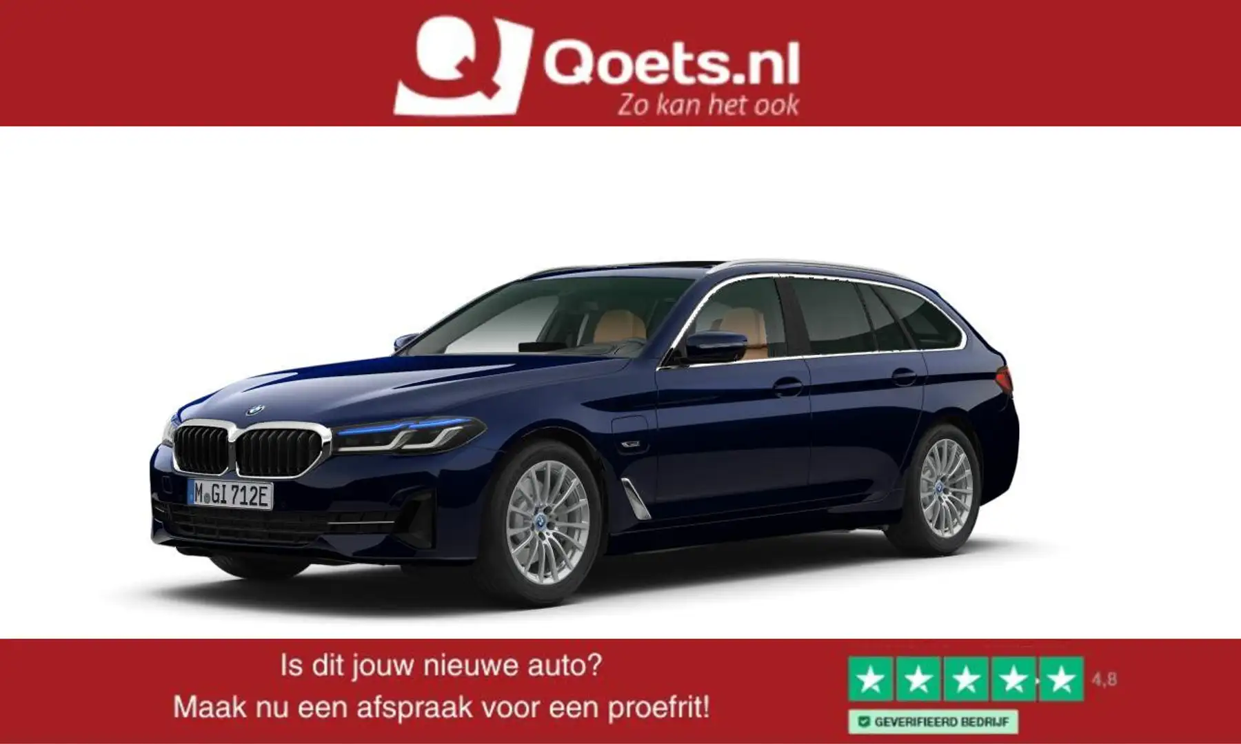 BMW 530 5-serie Touring 530e xDrive Trekhaak - Panoramadak Blauw - 1