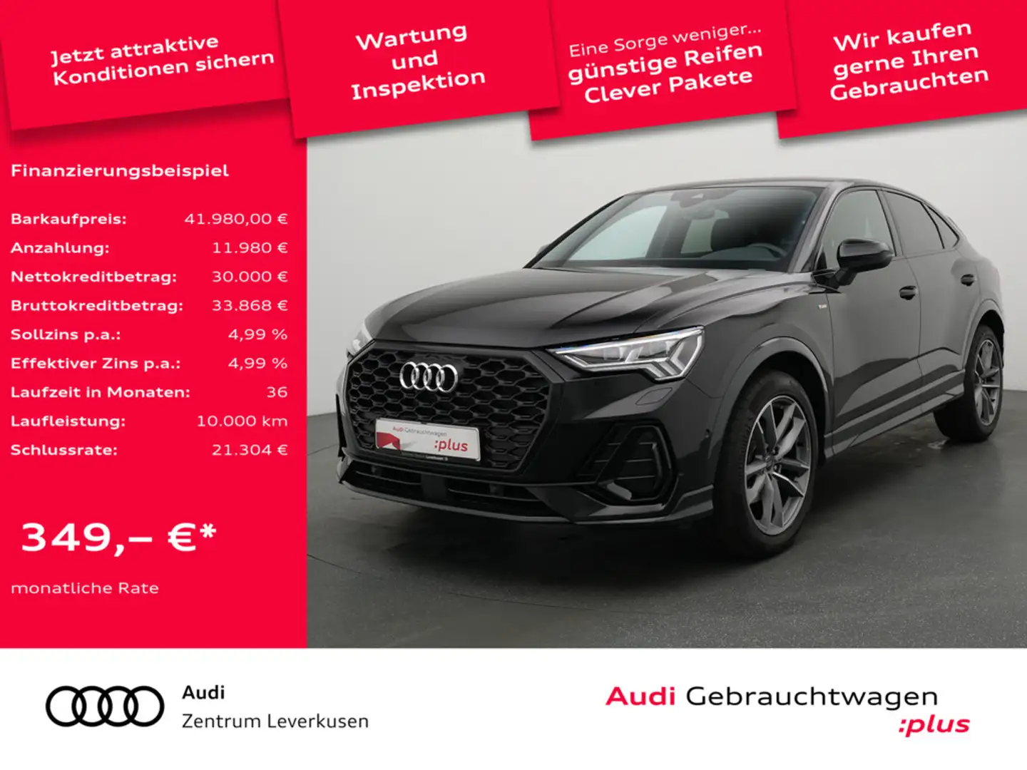 Audi Q3 Sportback S line S-TRON NAVI VIRT ACC CARPLAY Schwarz - 1