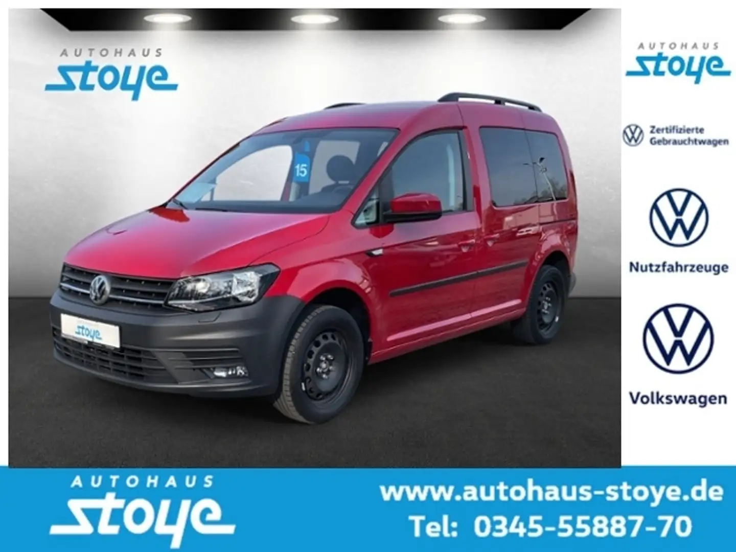 Volkswagen Caddy TrendlineTDi DSG Klima Sitzheiz. EPC h. Rot - 1