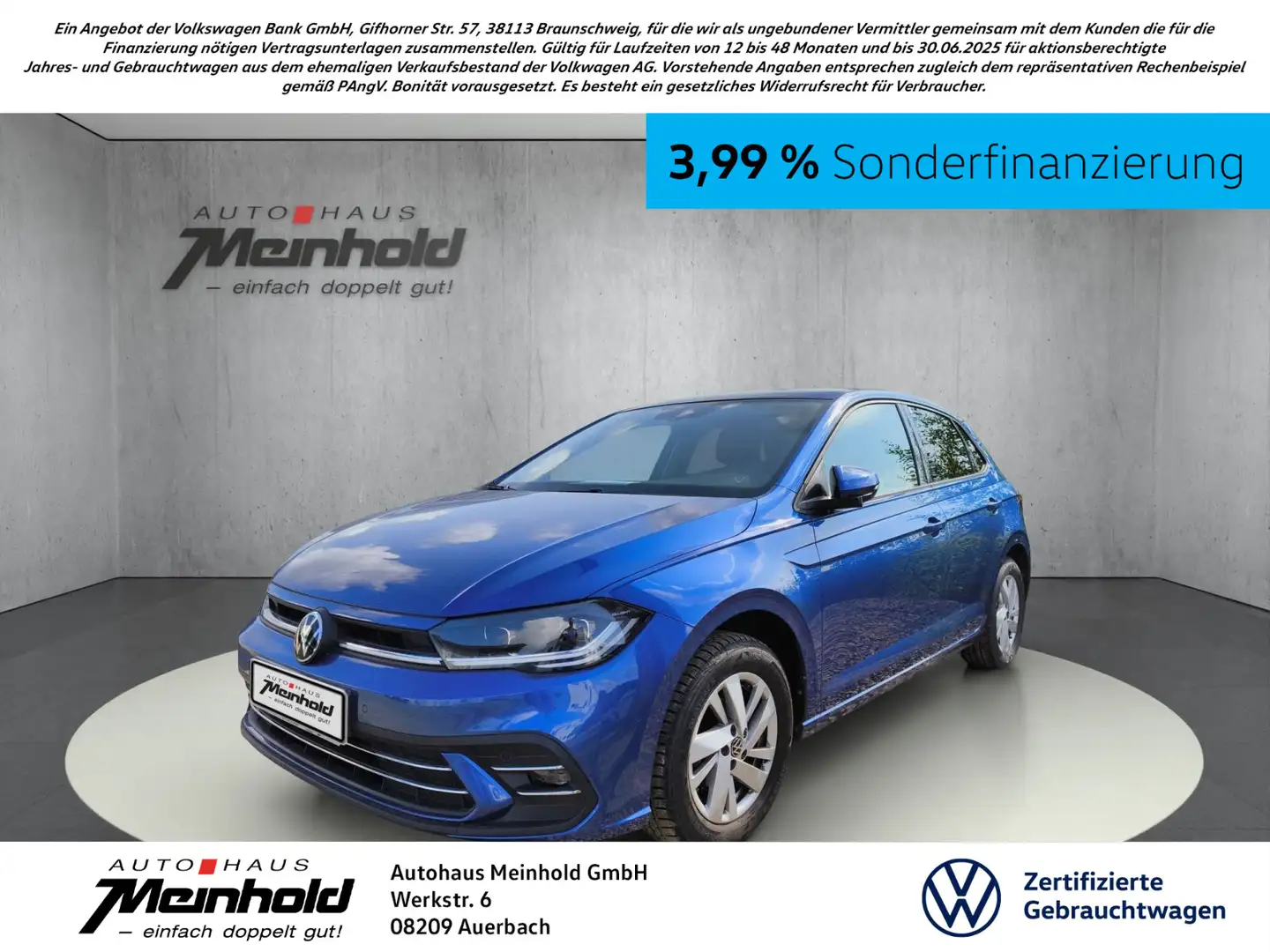 Volkswagen Polo 1.0 TSI DSG Style, IQ.DRIVE, Matrix, Navi Azul - 1