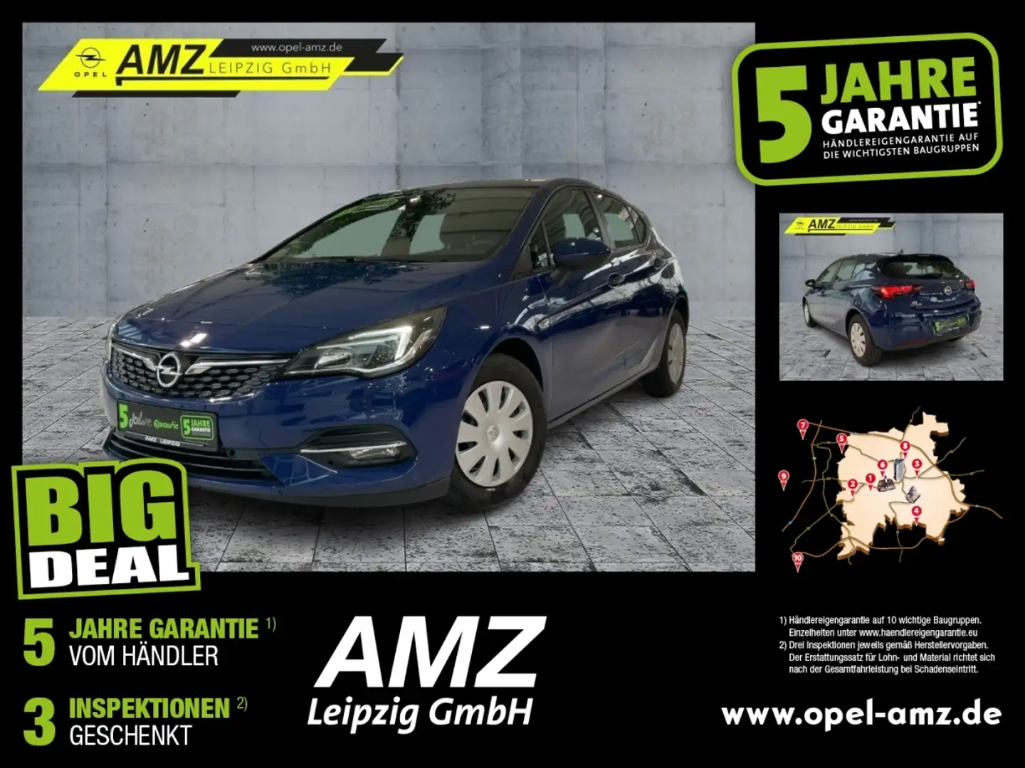 Opel Astra K 1.2 Turbo Edition Business *HU AU NEU* Blauw - 1