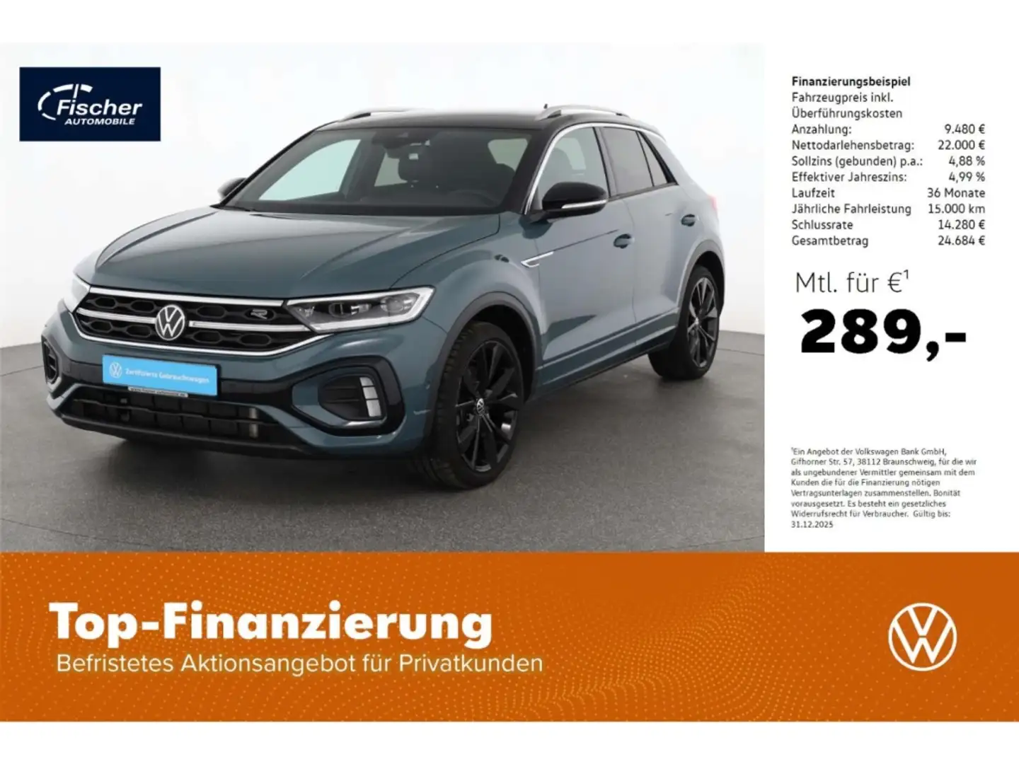 Volkswagen T-Roc 2.0 TSI 4Motion R-Line Blau - 1