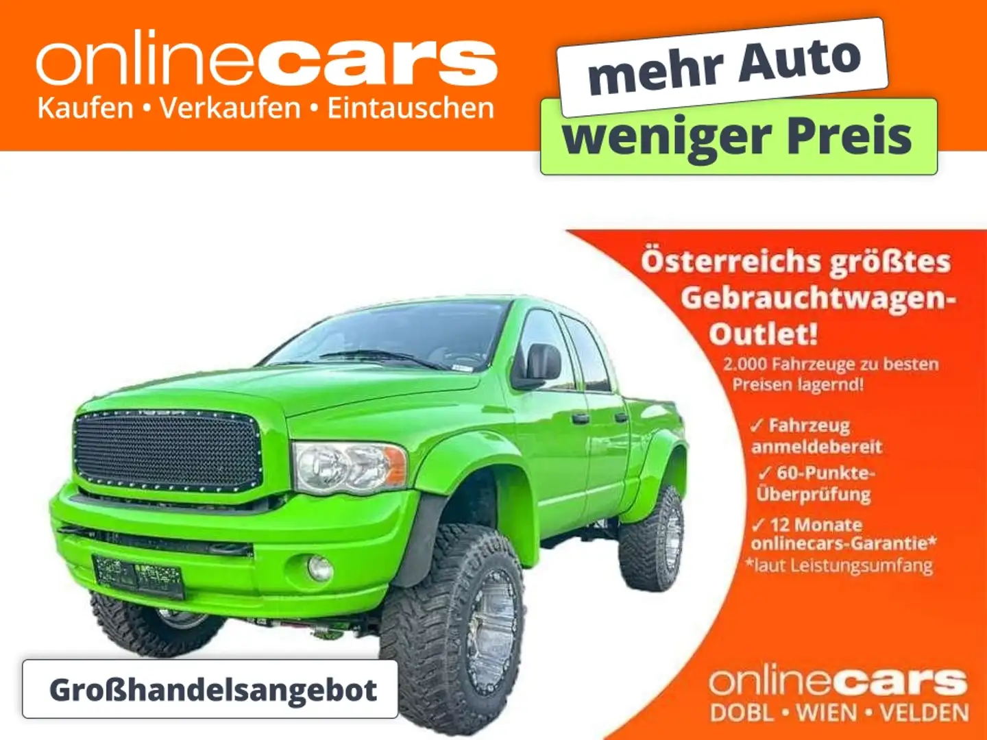 Dodge RAM 5.9 Diesel Aut AHK LEDER TEMPOMAT KLIMA Grün - 1