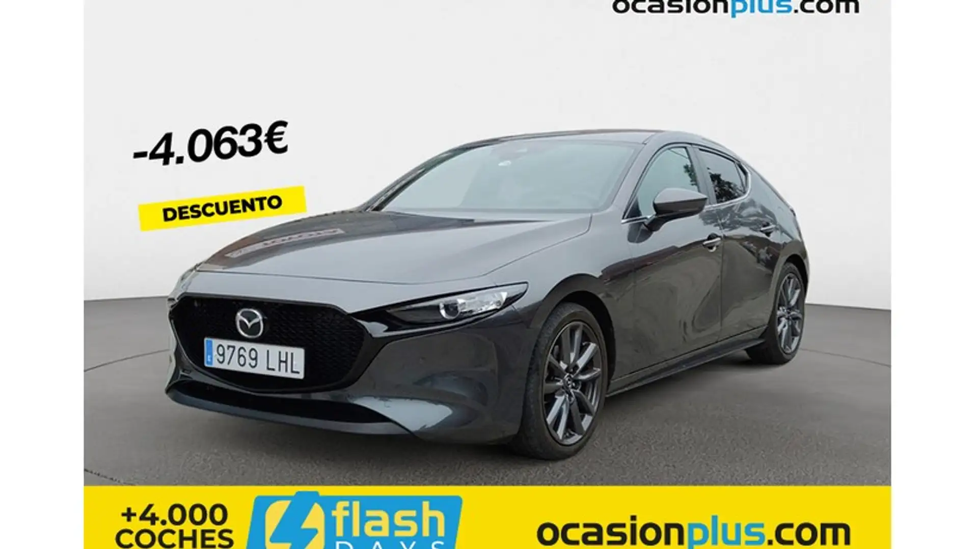 Mazda 3 2.0 e-Skyactiv-G Evolution Aut. 90kW Gris - 1