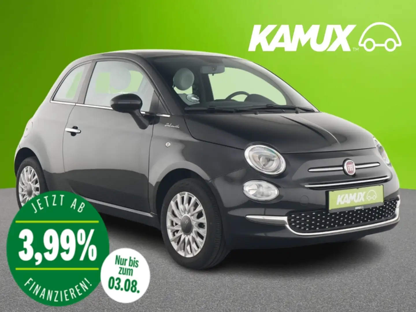 Fiat 500 1.0Mild-Hybrid Dolcevita+NAVI+TEMPO+PANO Schwarz - 1