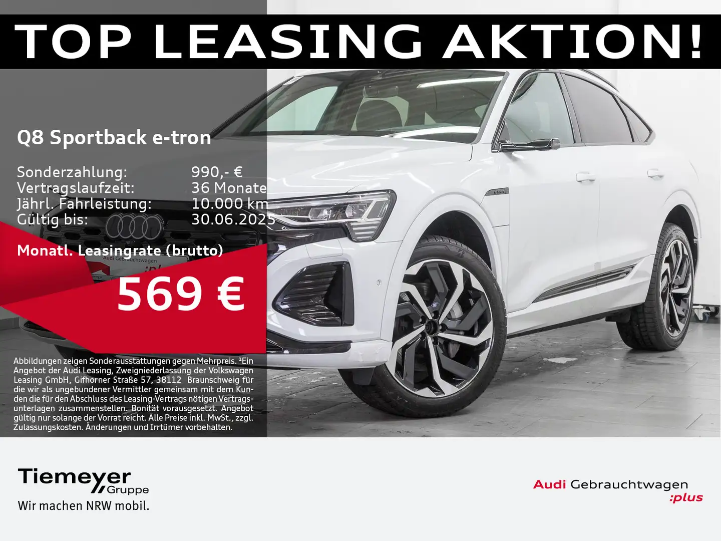 Audi Q8 e-tron 55 Q 2 x S LINE UPE113 BuO A Weiß - 1
