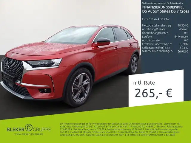 DS Automobiles DS 7 Crossback E-Tense 4x4 Be Chic