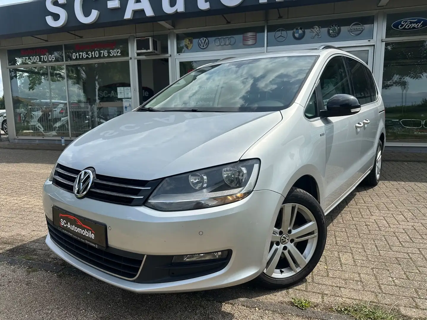 Volkswagen Sharan Match BMT*AUTOMATIK*NAVI*TEMP*2-HAND* Silber - 1