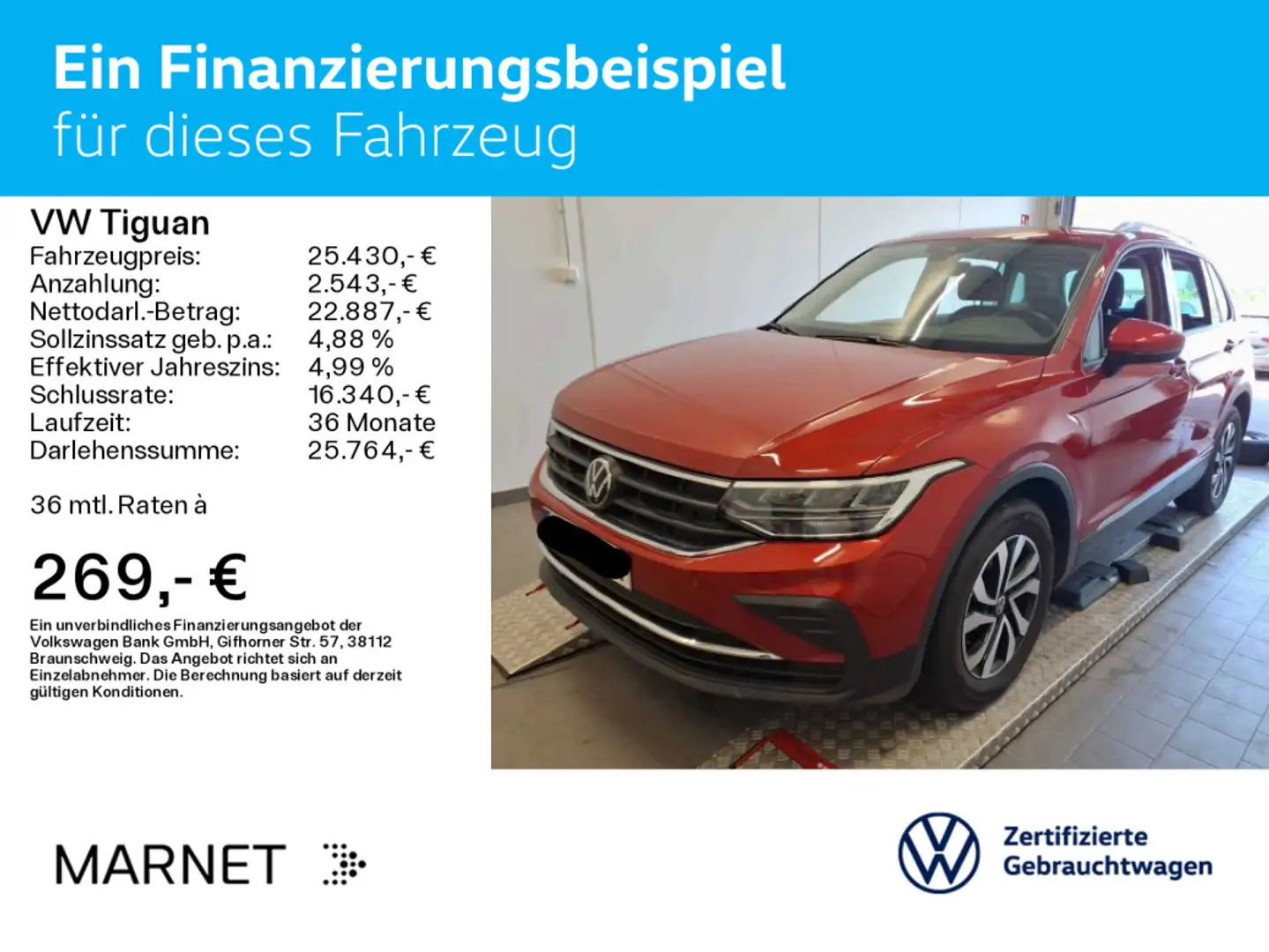 Volkswagen Tiguan 1.5 TSI Active Navi*AHK*Kamera*LED*SHZ*AC Rot - 2