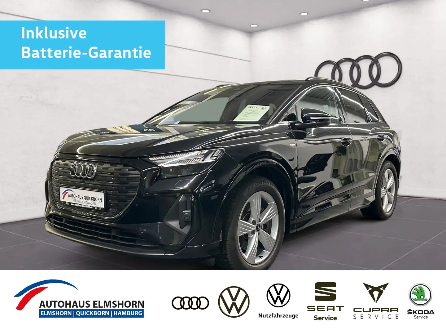 Audi Q4 e-tron 50 quattro S-line AHK PANO MATRIX MEMORY HUD SONO Zwart - 1