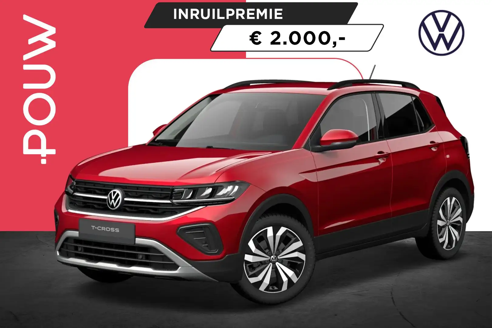 Volkswagen T-Cross 1.0 TSI 95pk Life Edition | LMV 17" | Achteruitrij Rood - 1