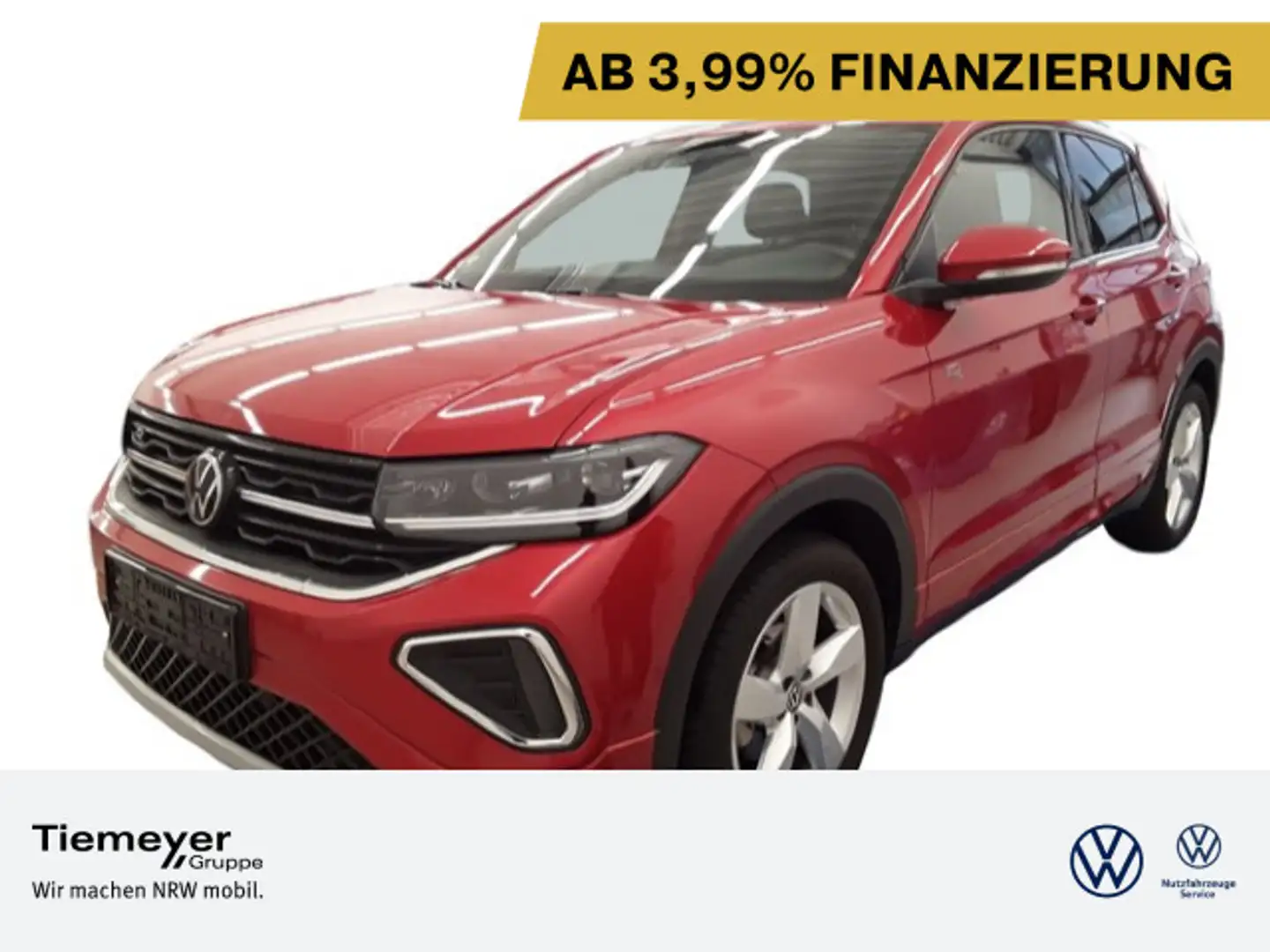 Volkswagen T-Cross 1.5 TSI DSG R-LINE BEATS KAMERA ACC AHK Rot - 1