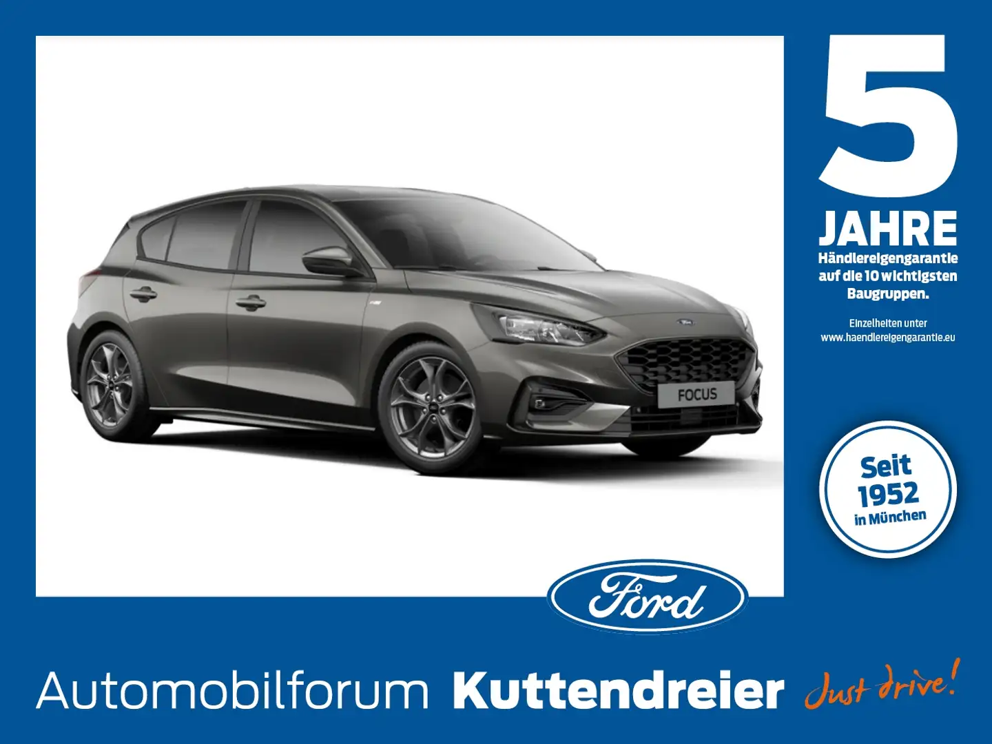 Ford Focus 1.0 EcoBoost Mild-Hybrid S/S ST-Line ACC Grau - 1