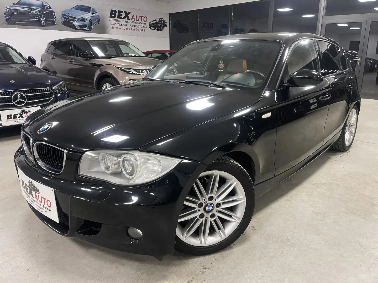 BMW 120 dA*1ERPROP*PACK M*BOITEAUTO*XENON*CUIR*GPS*CLIM* Siyah - 1