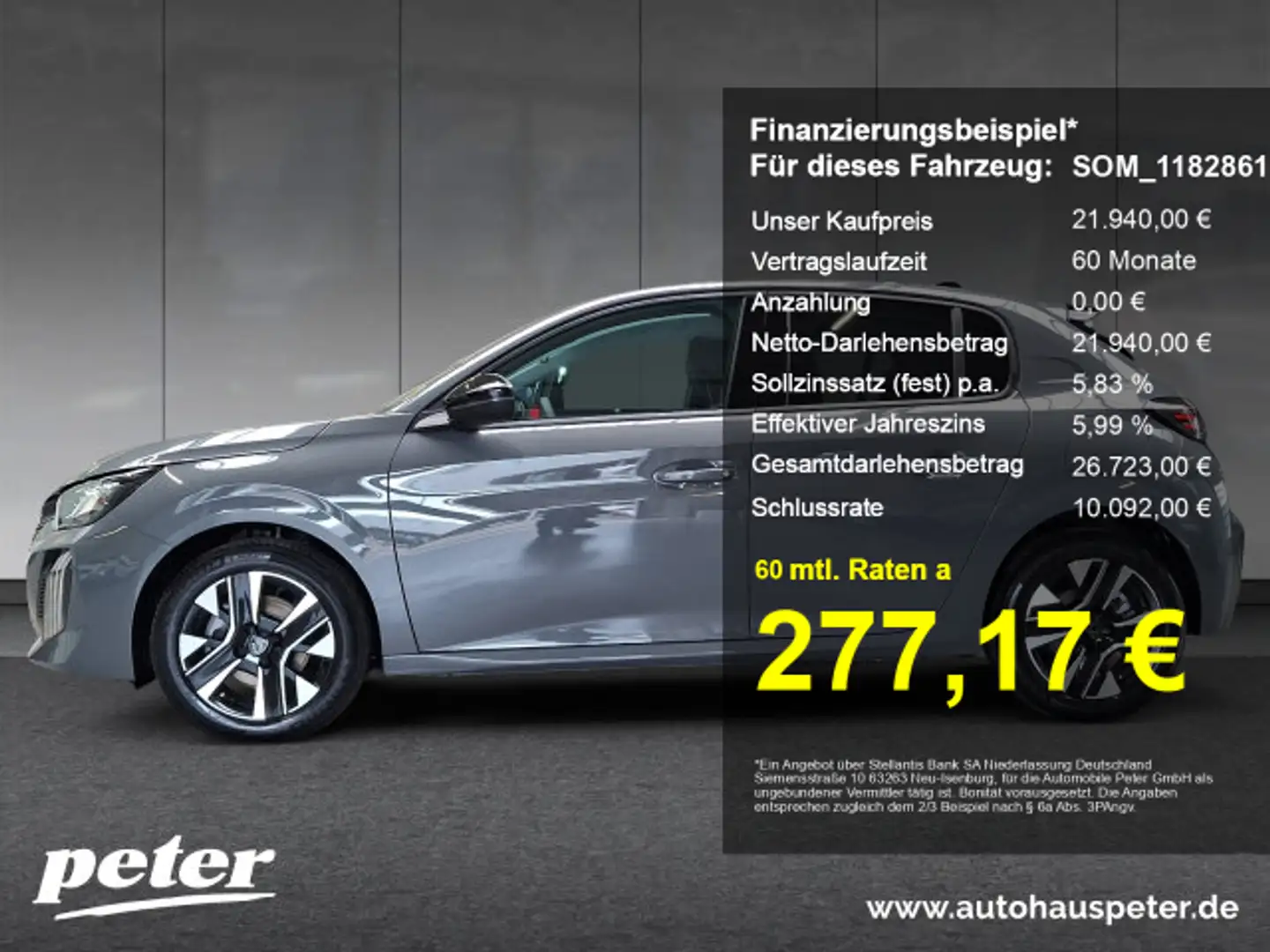 Peugeot 208 208 Allure 100 +EPH+SHZ+Mirror-Screen+Klima+ Grau - 1