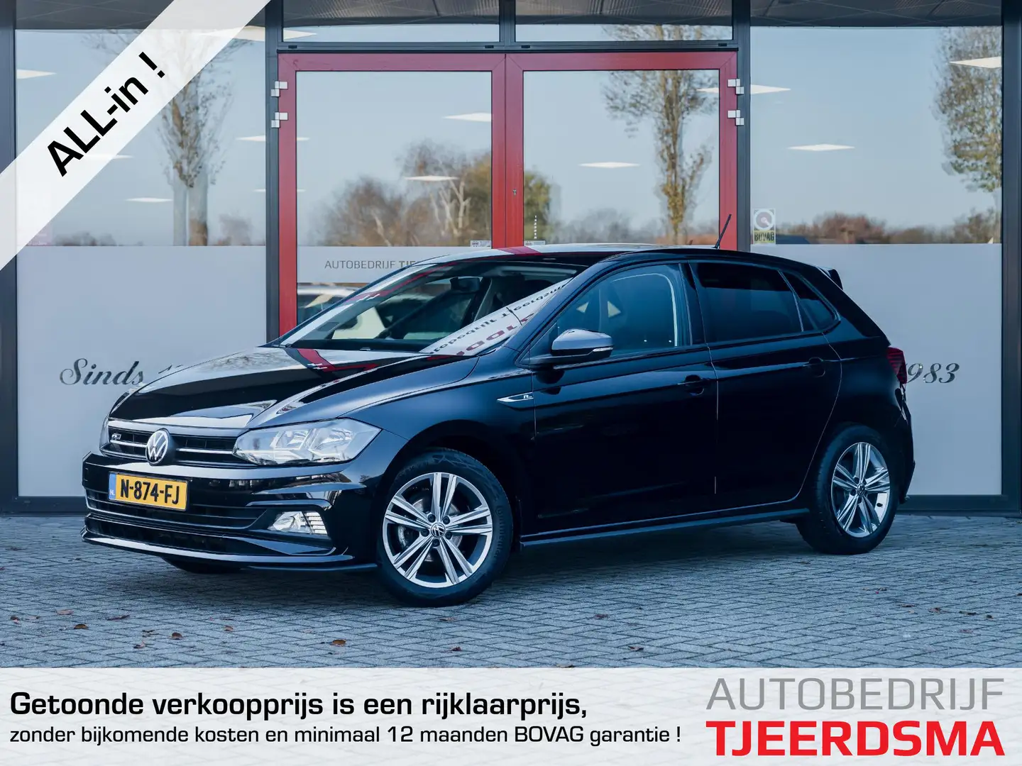 Volkswagen Polo 1.0 TSI R-Line Edition | Origineel NL | 2e Eigenaa Zwart - 1