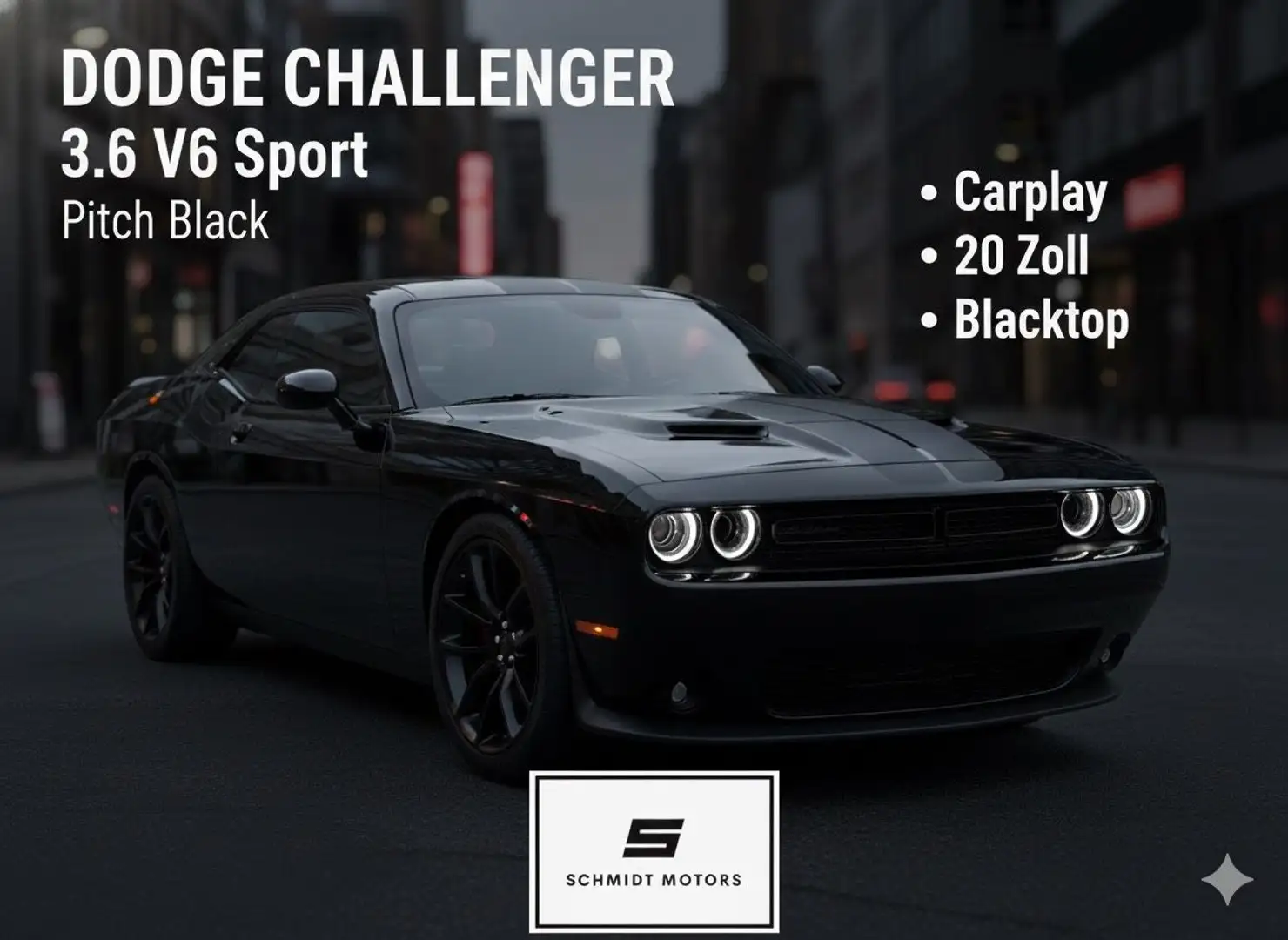 Dodge Challenger 3.6*Sport*CarPlay*20 Zoll*Blacktop Negru - 1
