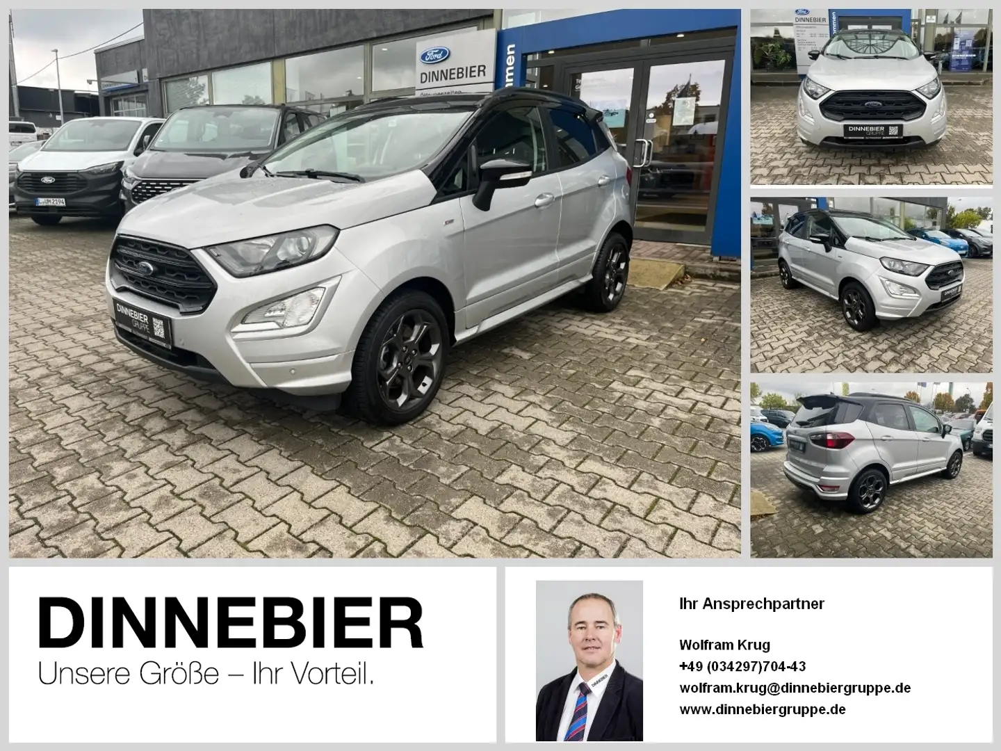 Ford EcoSport ST-Line Xenon+Navi+Winterpaket+Kamera Plateado - 1