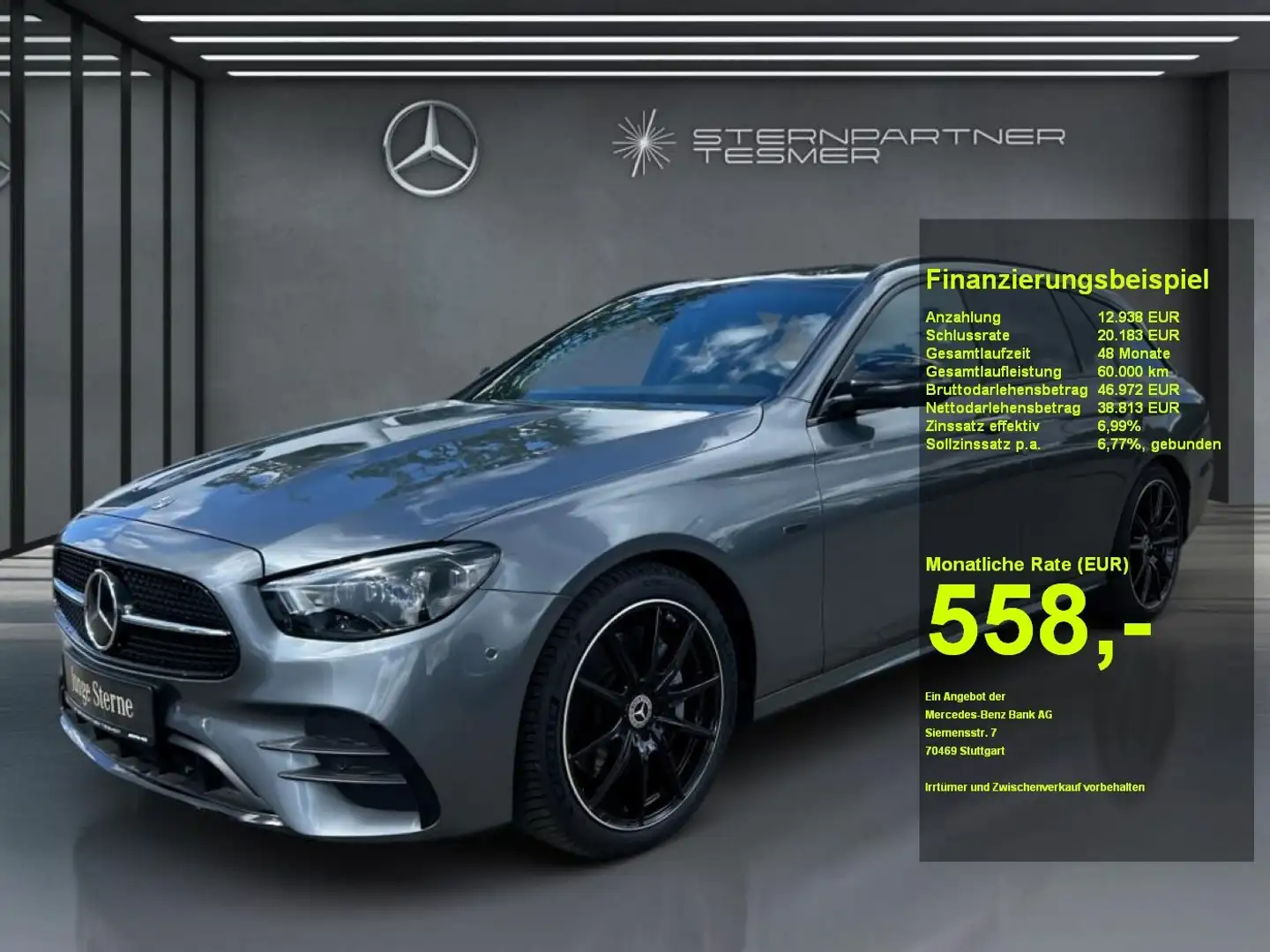 Mercedes-Benz E 220 d T +AMG+Night+MBUX+PANO+KAMERA+WIDE+AHK Grijs - 1
