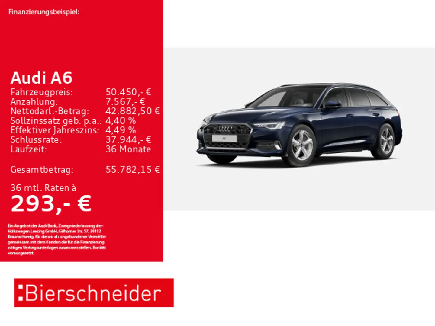 Audi A6 Av 45 TFSI qu advanced AHK MATRIX PANO CAM AC Blau - 1