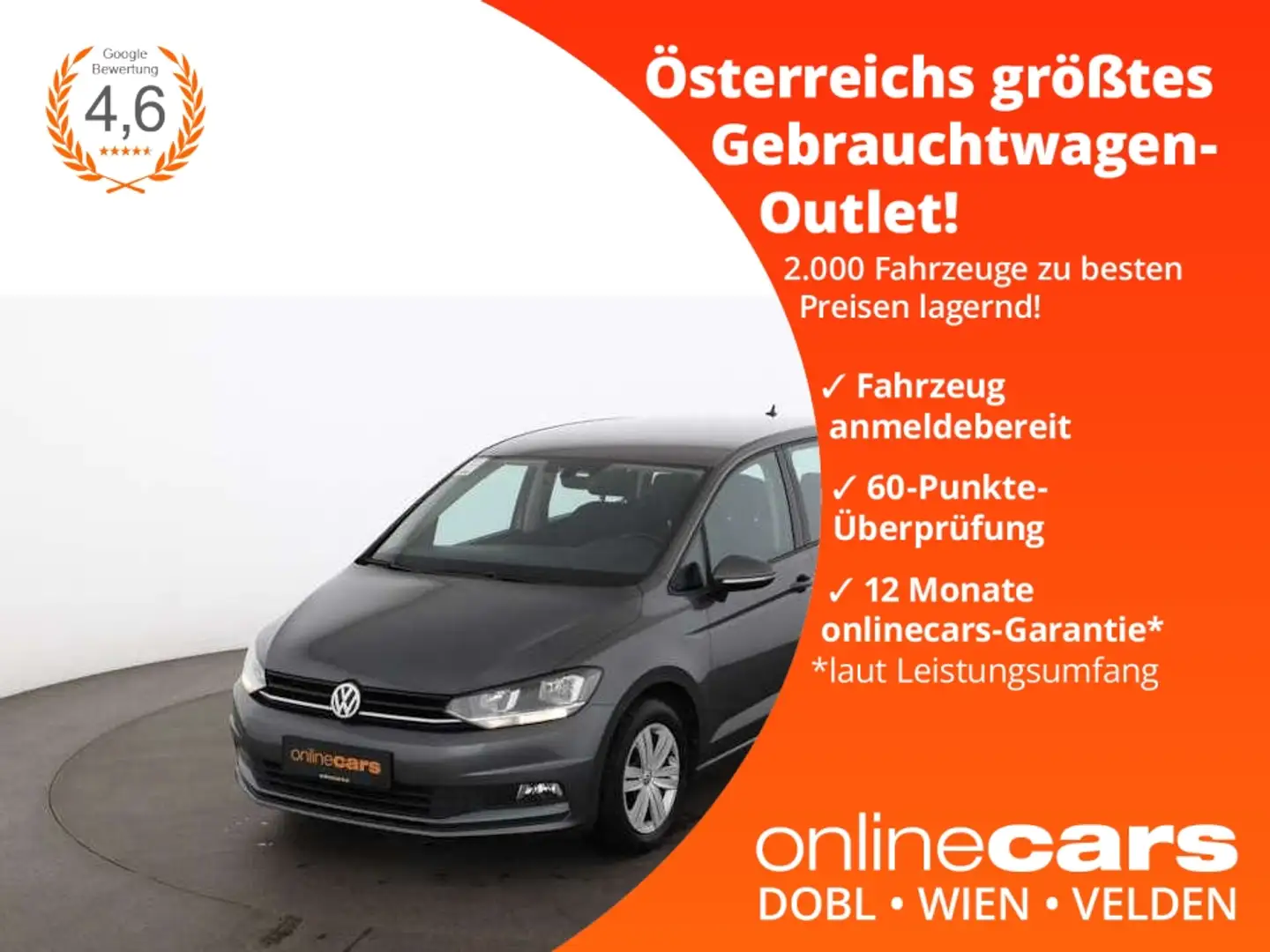 Volkswagen Touran 2.0 TDI Aut 7-SITZER RADAR PARKHILFE Grau - 1