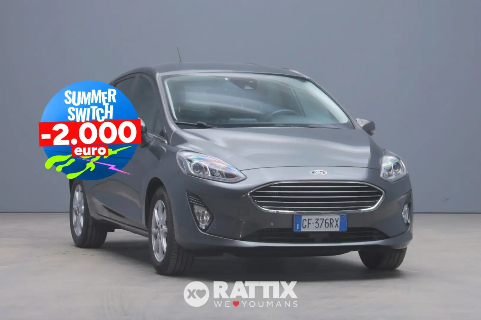 Ford Fiesta 1.0 Ecoboost Hybrid 125CV Titanium Grijs - 1